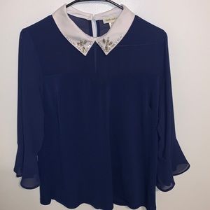 Dark Blue Glammy Top